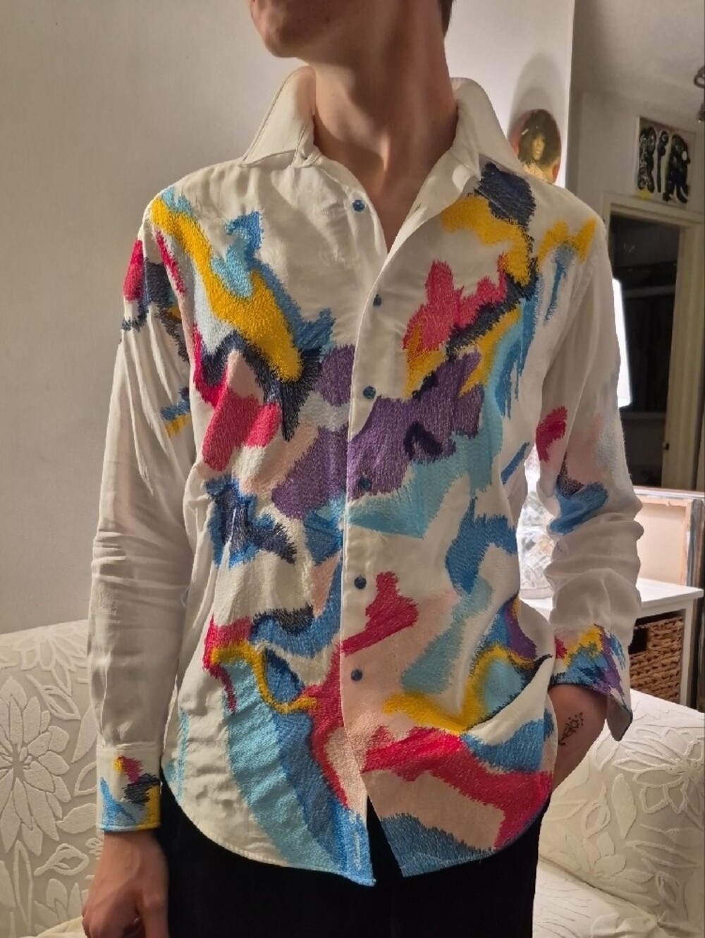 NWOT Robert Graham Limited Edition Songbird shirt size Sm